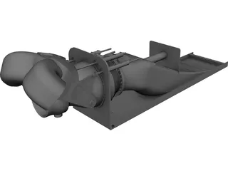 Rolls-Royce Waterjet CAD 3D Model