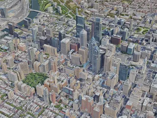 Philadelphia City, USA (2023) 3D Model