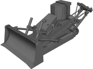 D8 Bulldozer 3D Model