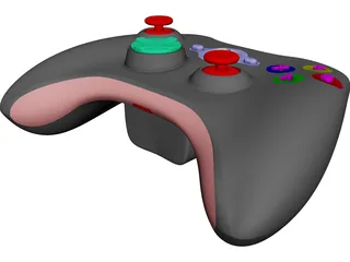 Xbox 360 Gamepad CAD 3D Model