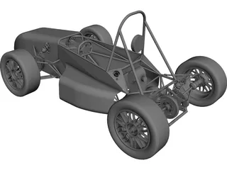 UTSA FSAE Car (2009) CAD 3D Model