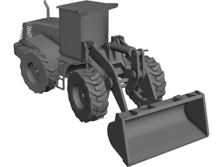 Hitachi Wheeled Loader CAD 3D Model