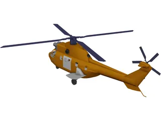 Aerospatiale SA 330 Puma 3D Model