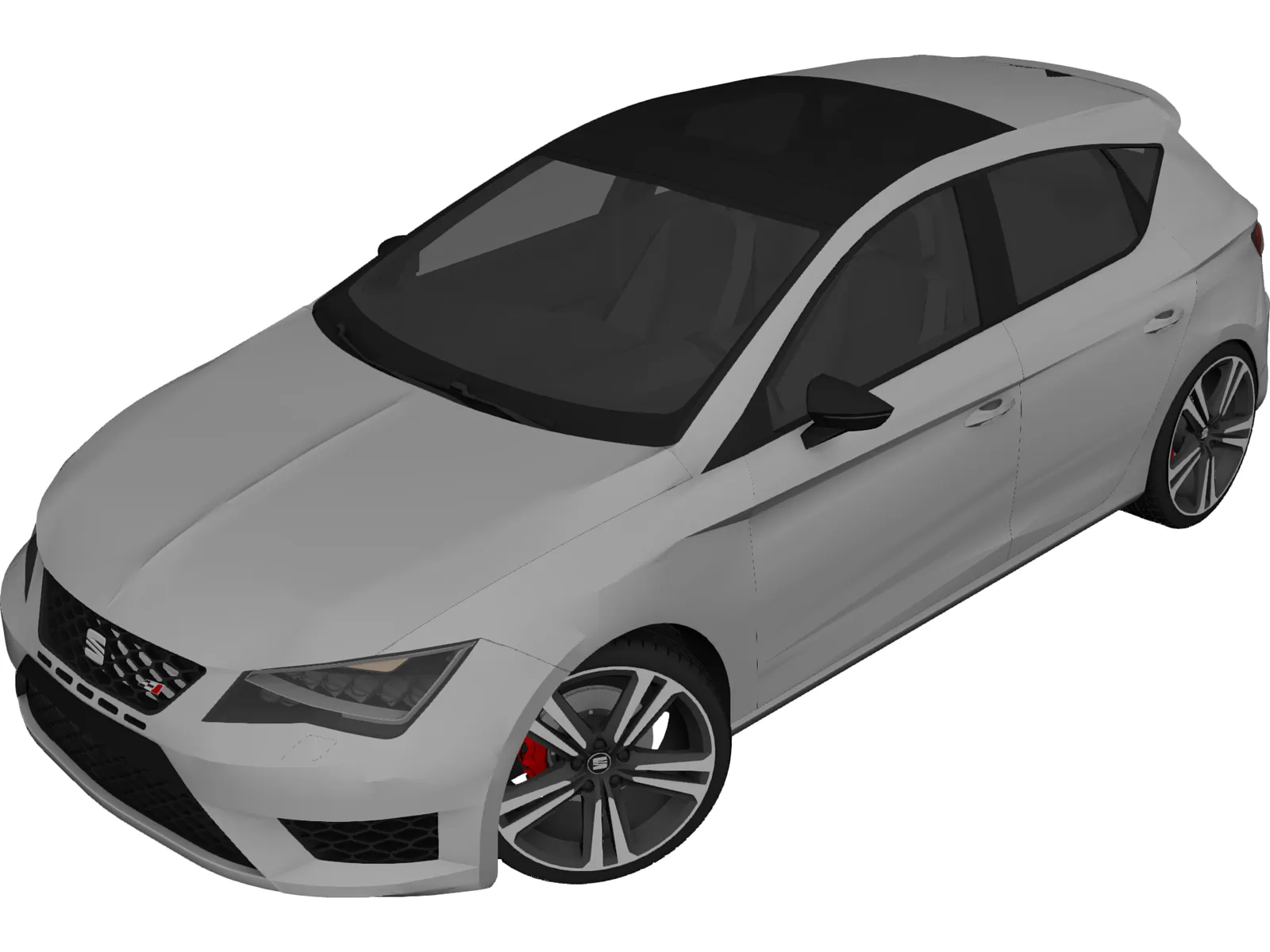 Seat Leon Cupra 3D Model (2015) - 3DCADBrowser