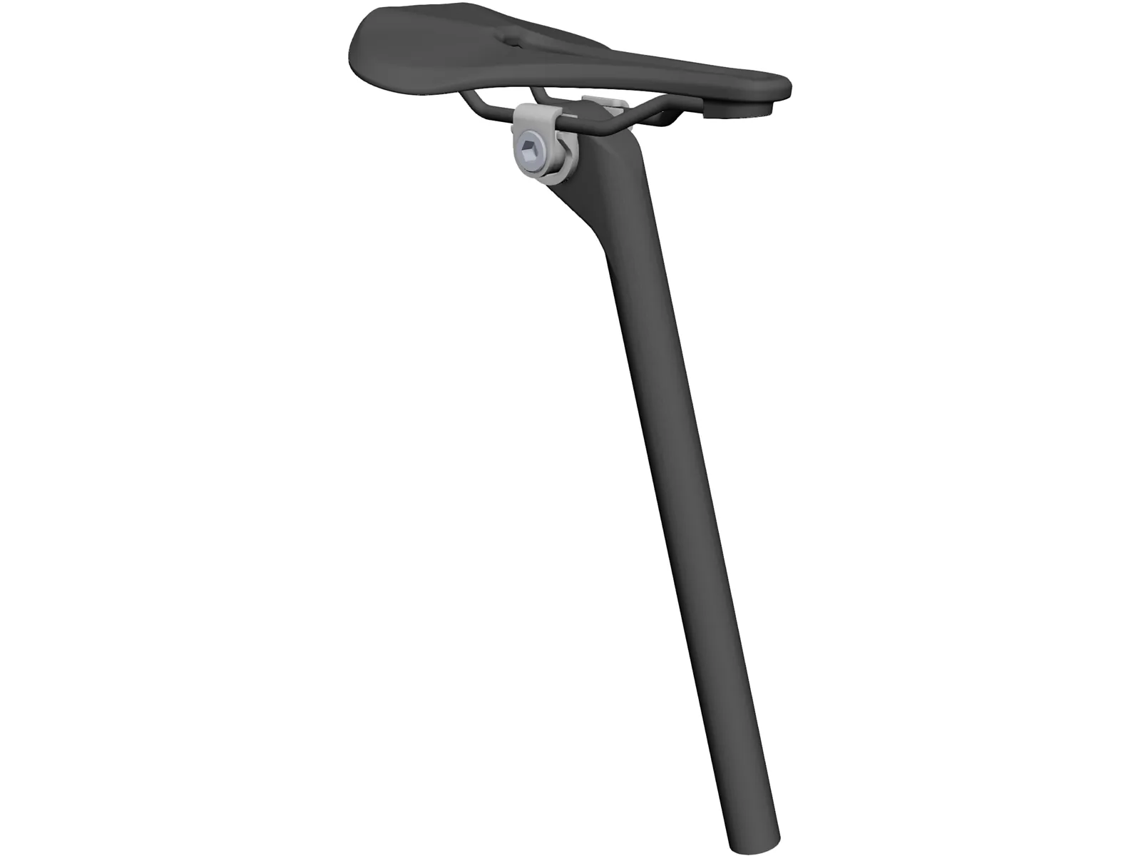 Seat Post with Saddle 3D Model