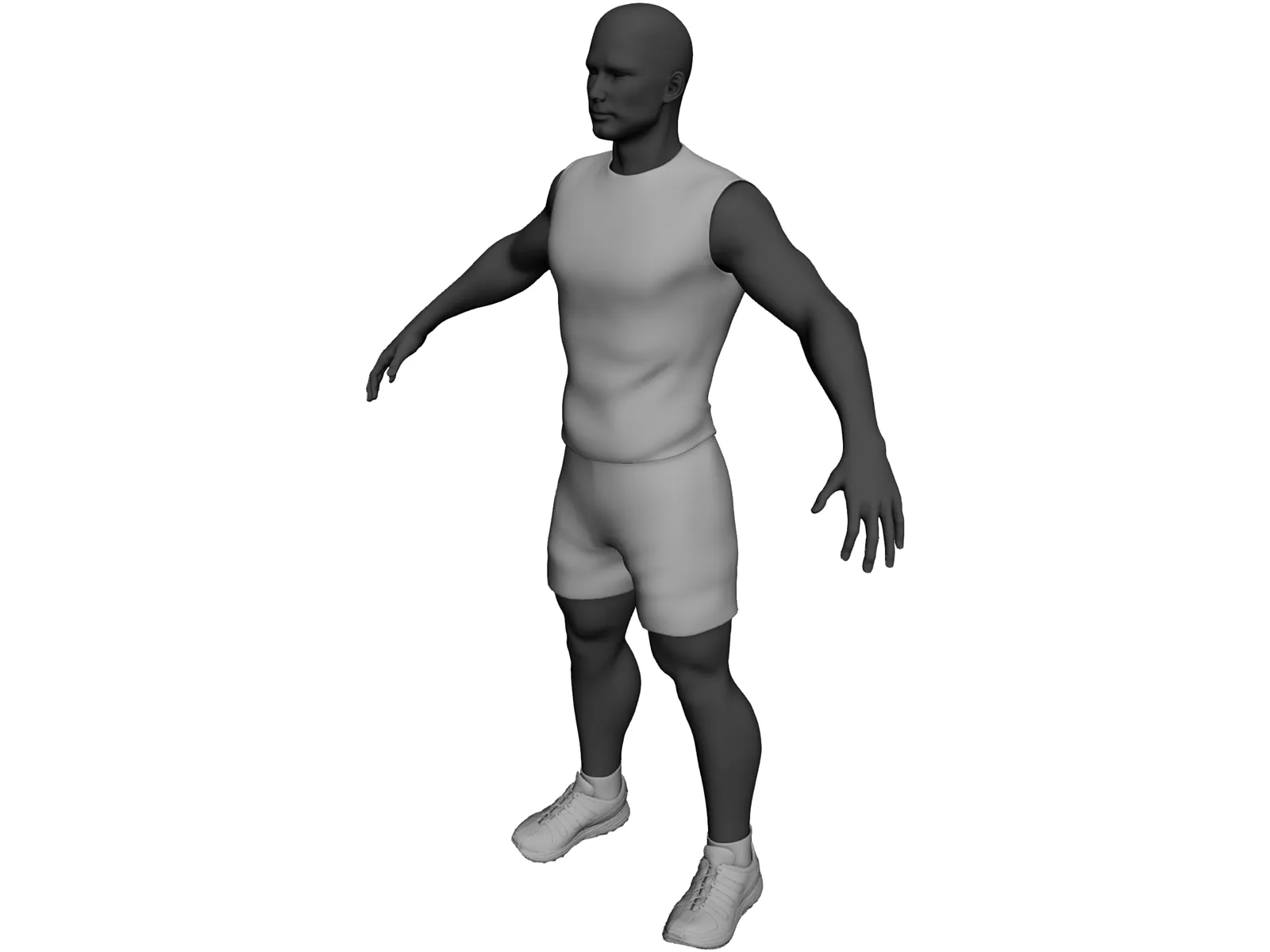 Athlete Male 3D Model - 3DCADBrowser