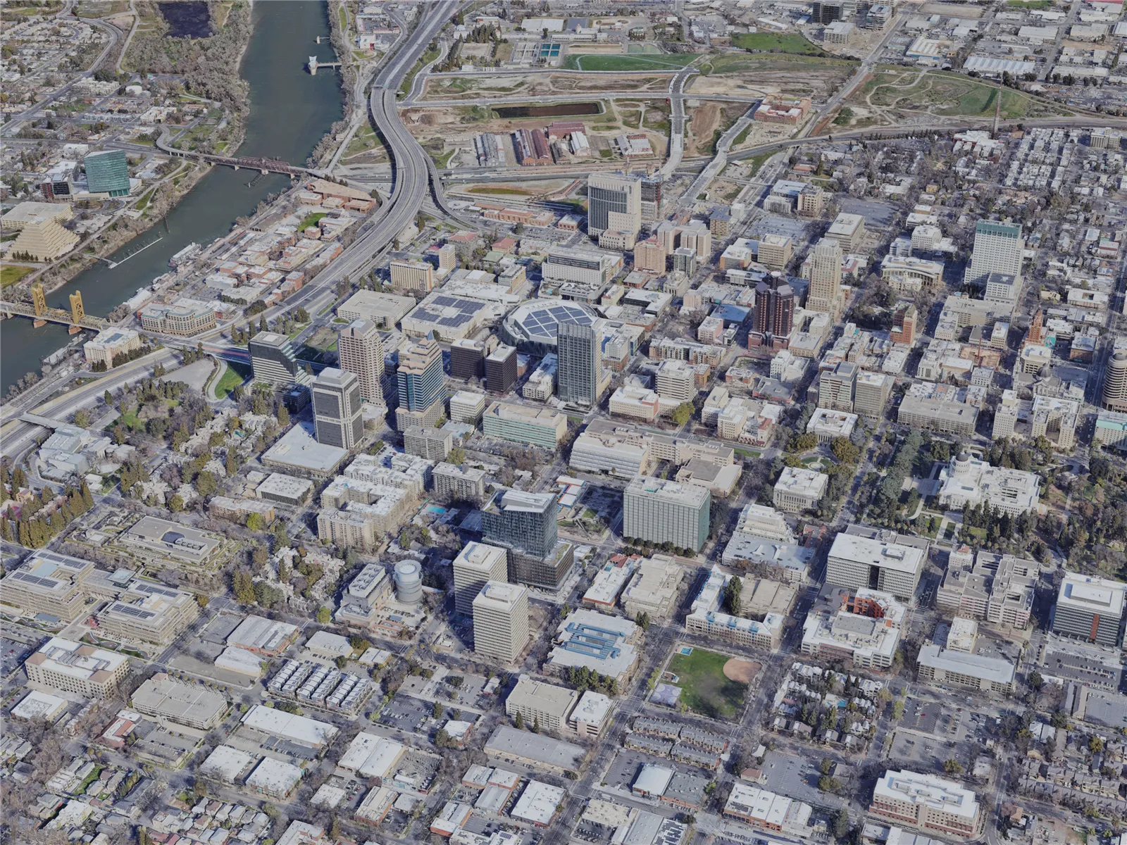 Sacramento City, USA (2023) 3D Model