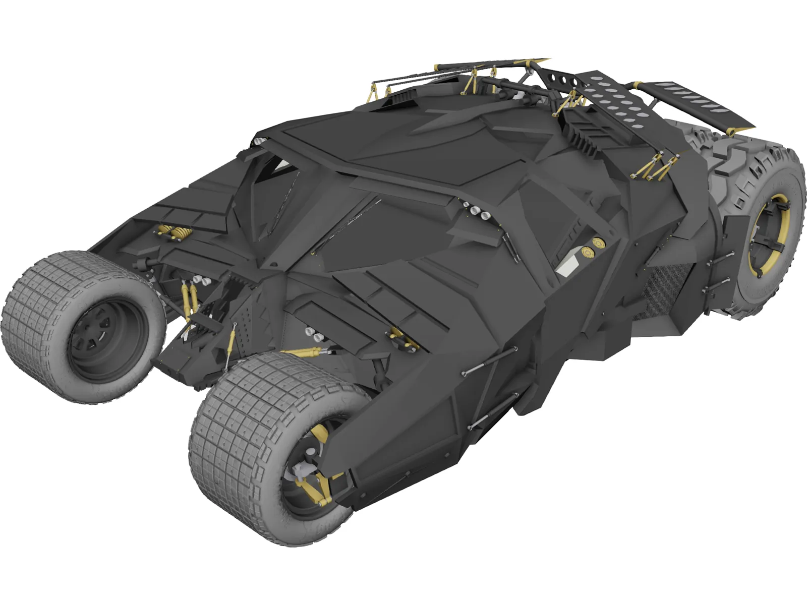 Batman Tumbler Car 3D Model - 3DCADBrowser