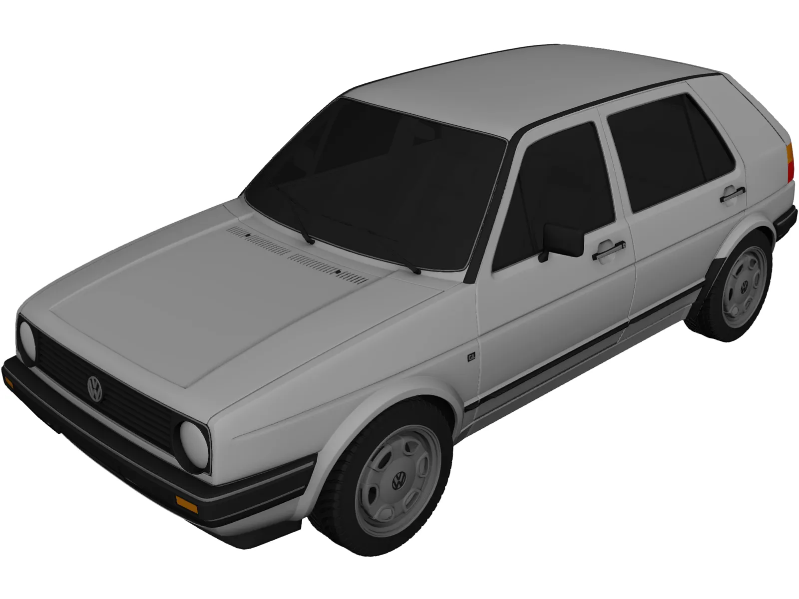 Volkswagen Golf GL (1990) 3D Model