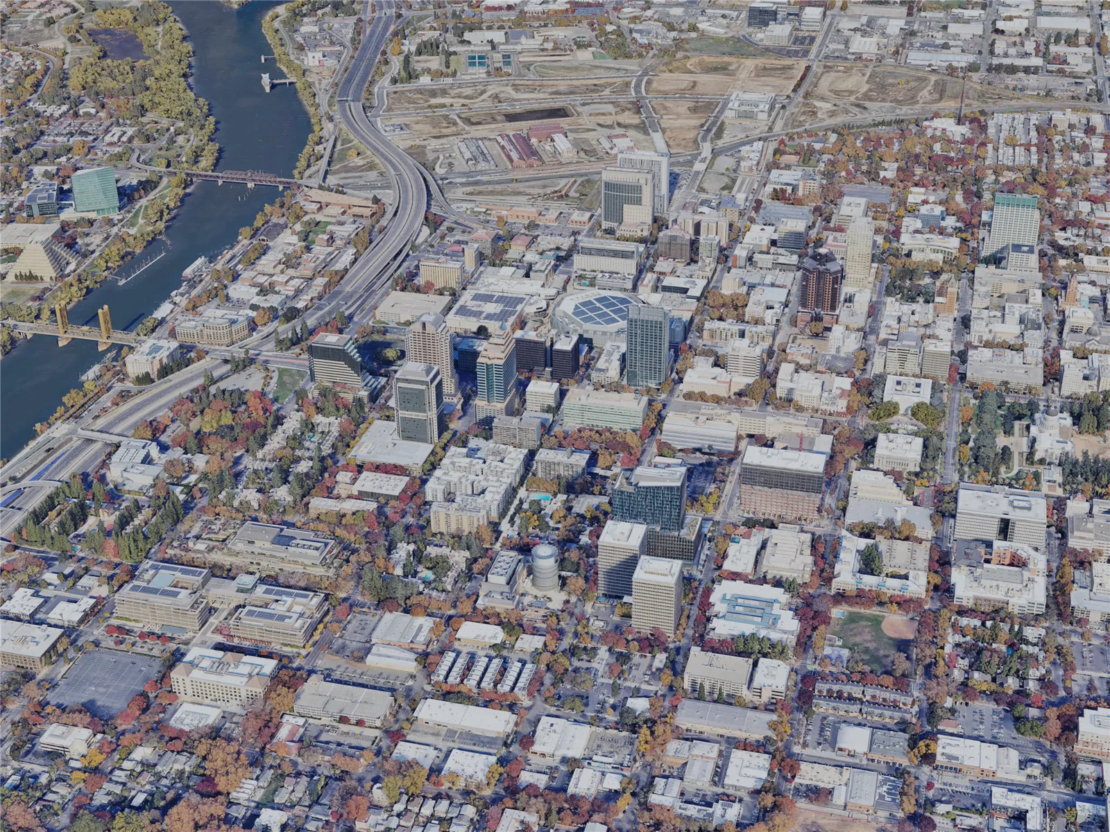 Sacramento City, USA (2024) 3D Model