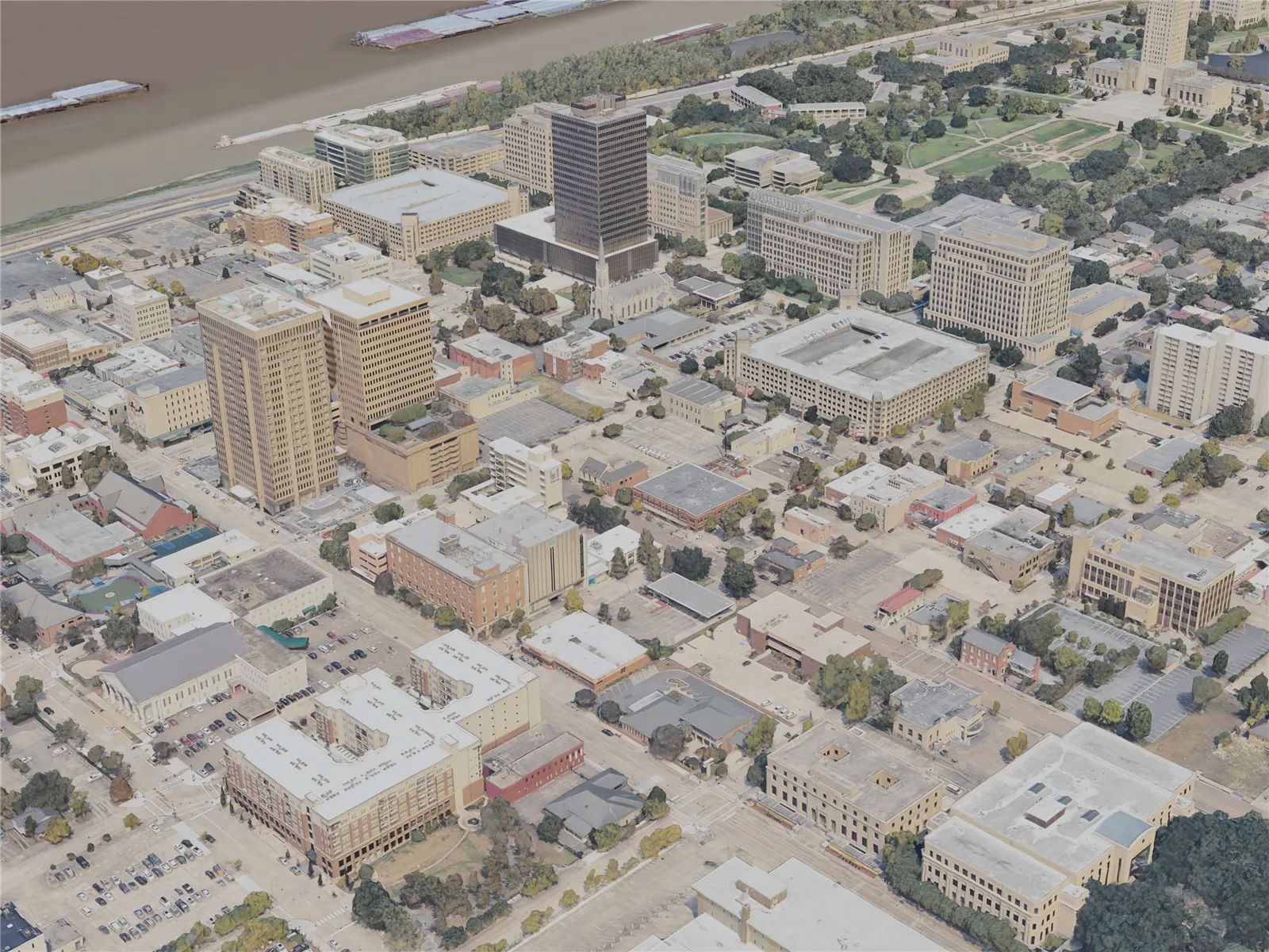 Baton Rouge City, LA, USA (2024) 3D Model