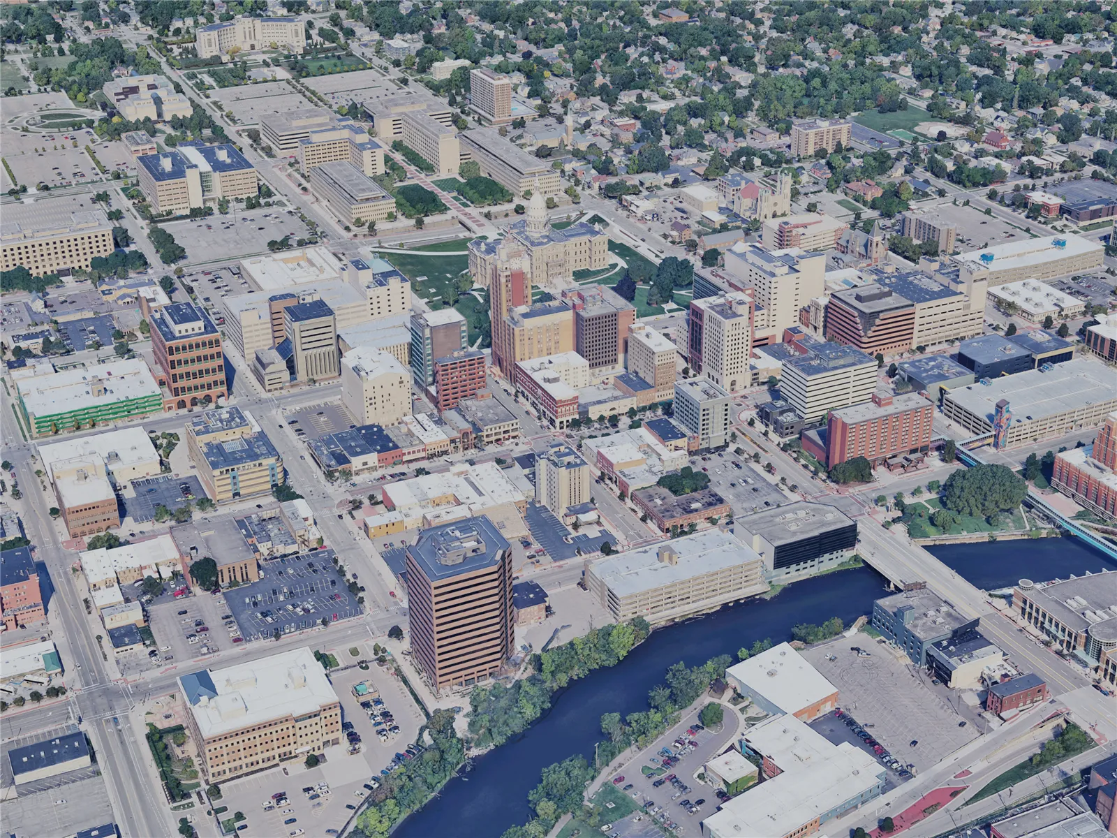 Lansing City, MI, USA (2023) 3D Model