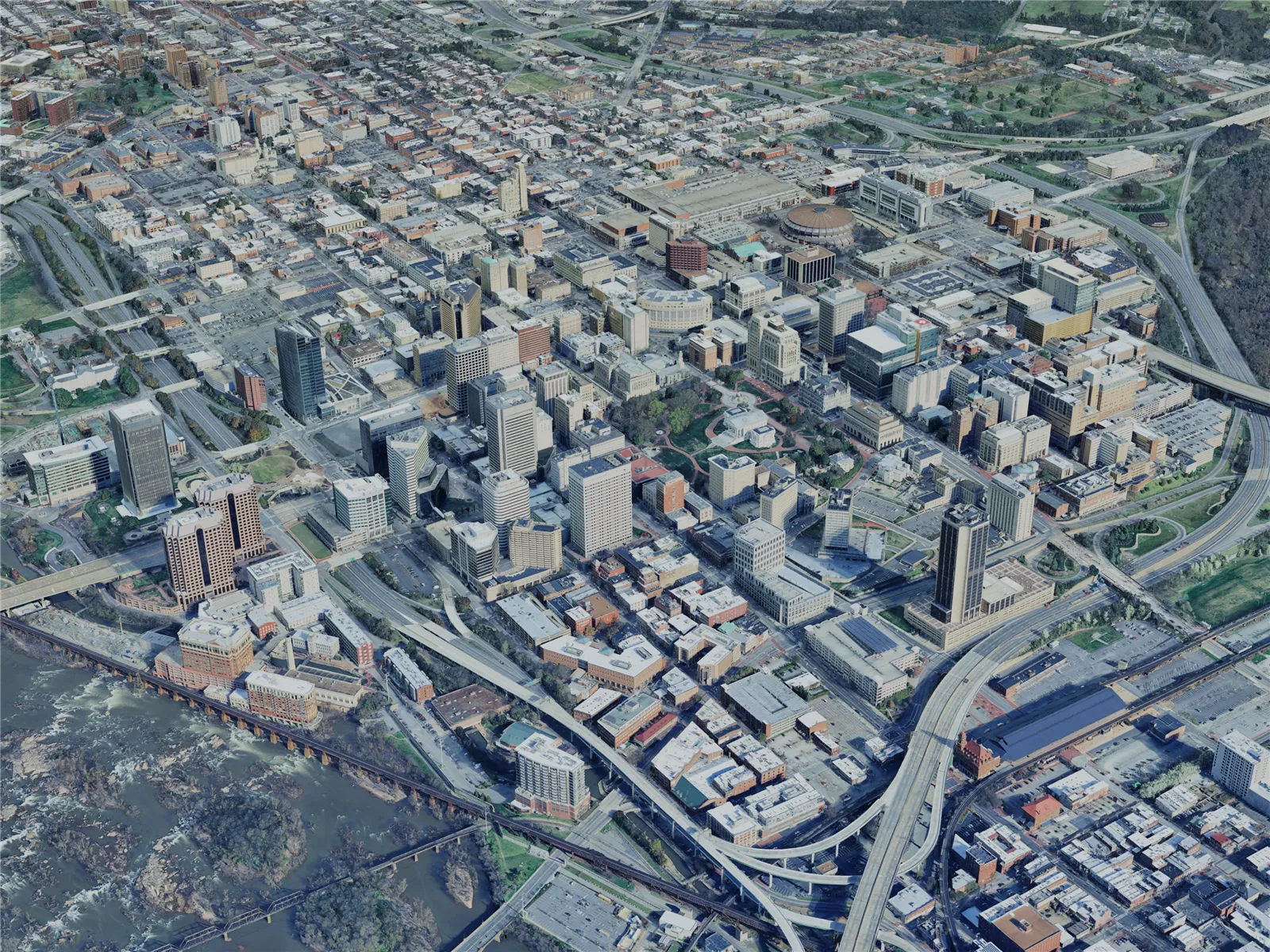 Richmond City, VA, USA (2024) 3D Model