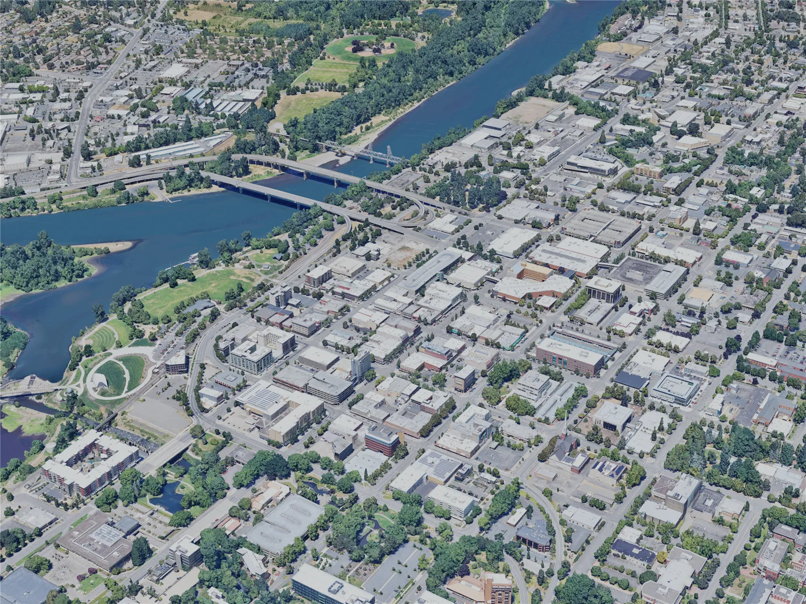 Salem City, OR, USA (2023) 3D Model