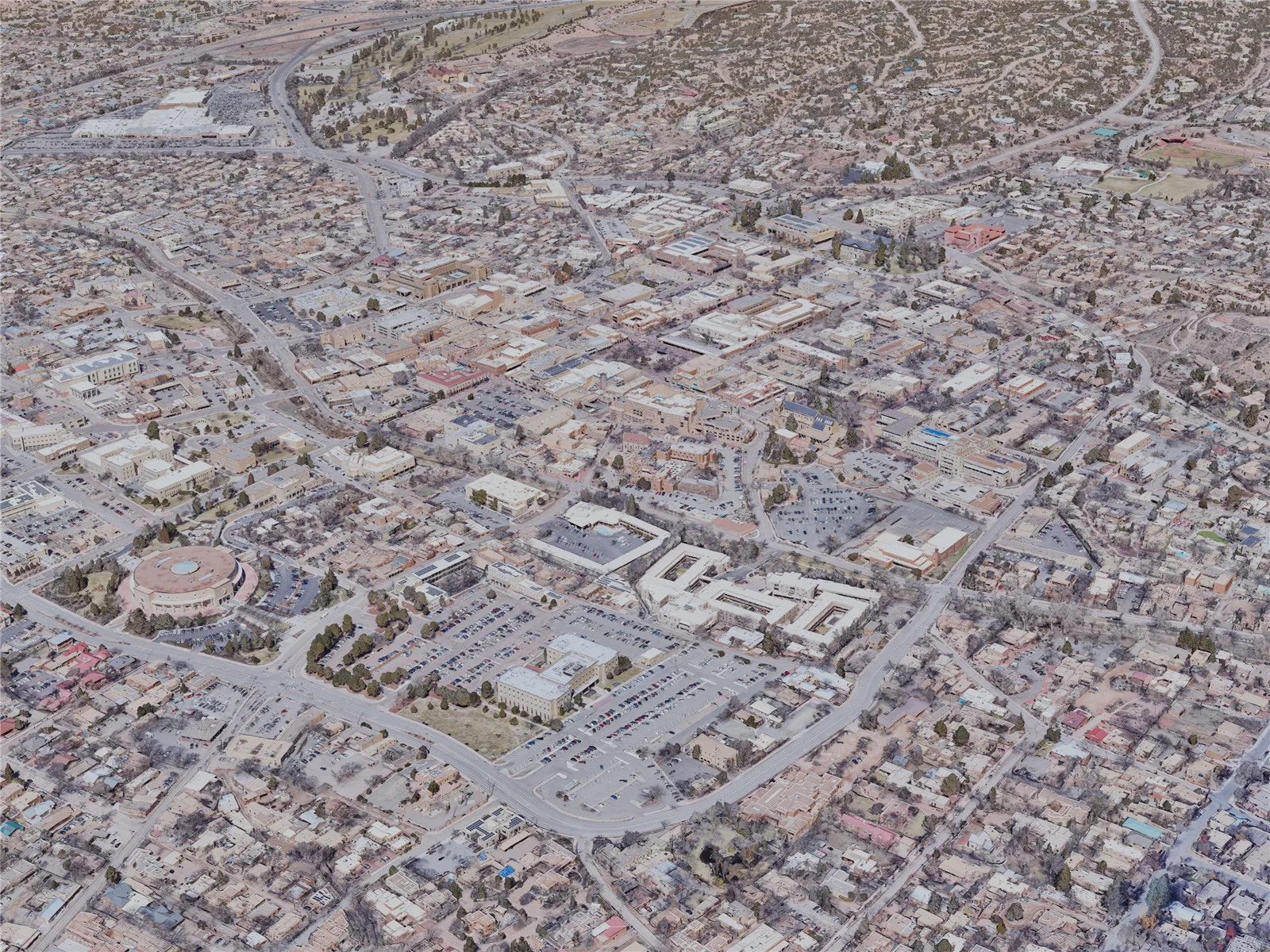 Santa Fe City, NM, USA (2023) 3D Model