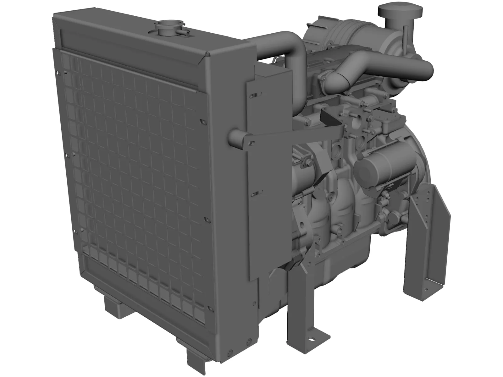 Isuzu 4LE1 Auxilary Engine 3D Model