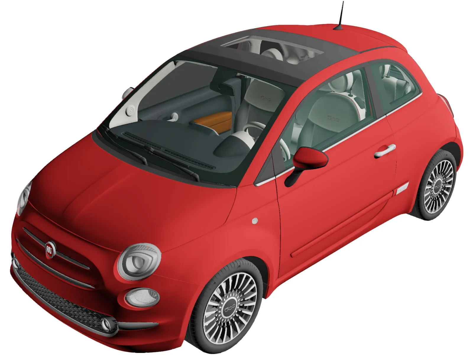 Fiat 500 (2015) 3D Model