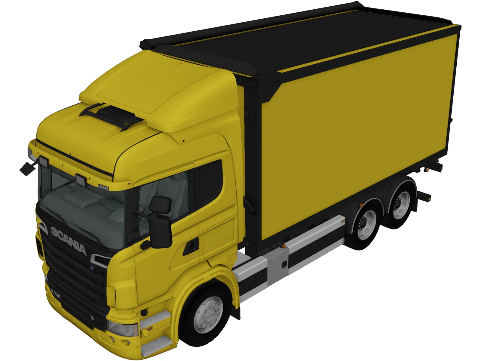 Scania R730 Box Truck (2010) 3D Model