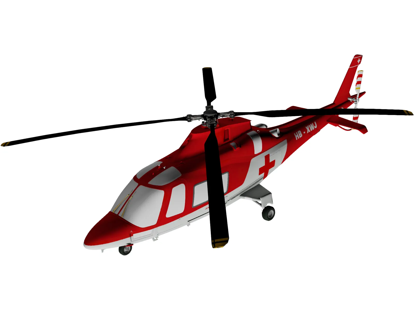 AgustaWestland AW109 Grand Helicopter 3D Model