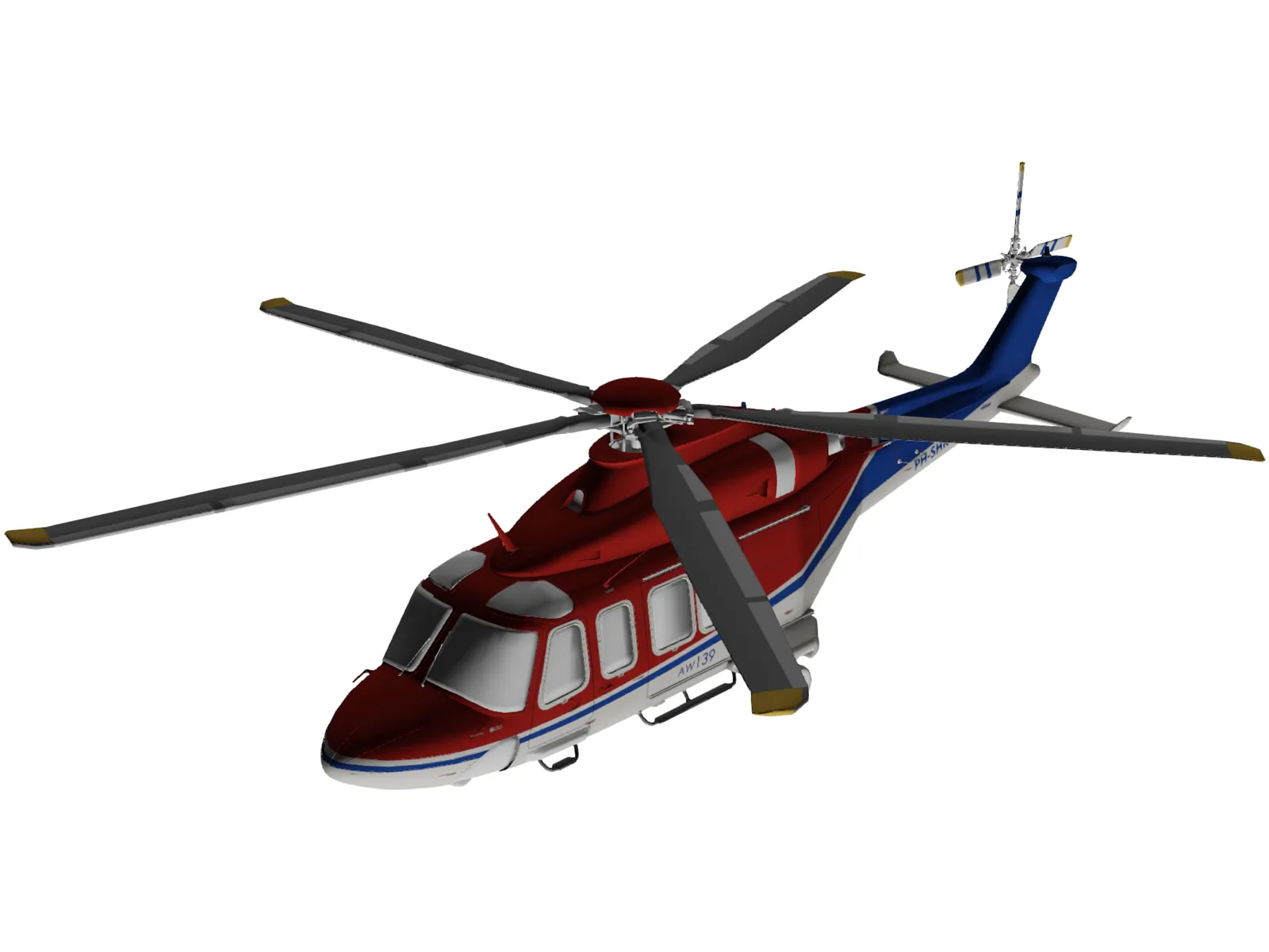 AgustaWestland AW139D 3D Model