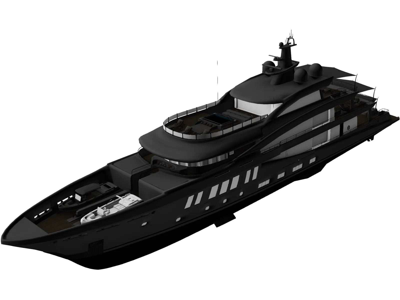 Amels 200 Yacht 3D Model