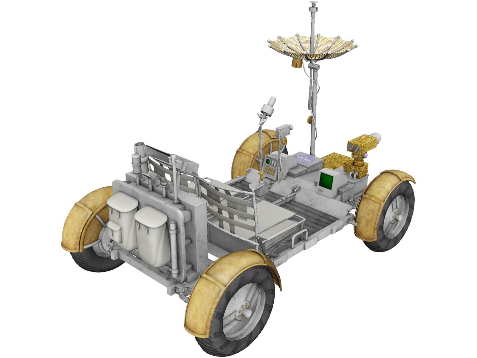 Apollo Lunar Rover Moon Car 3D Model