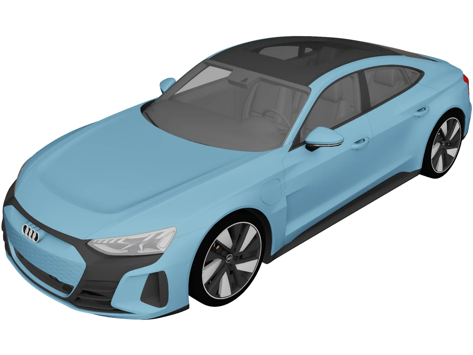 Audi e-tron GT Quattro (2022) 3D Model