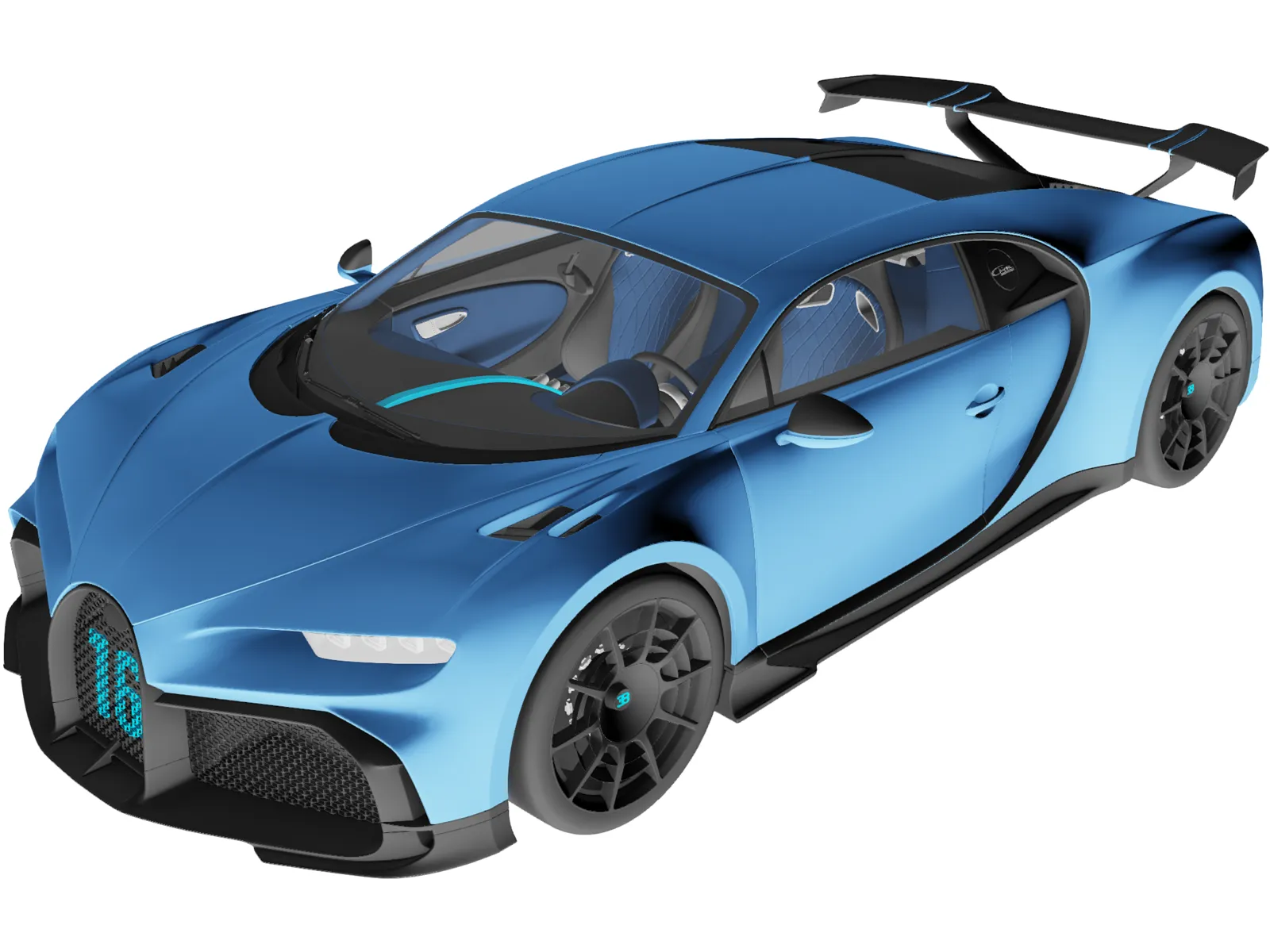 Bugatti Chiron Pur Sport (2021) 3D Model