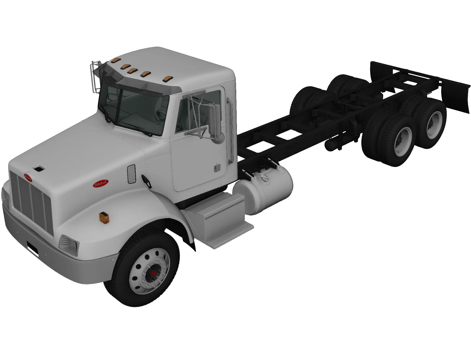 Peterbilt 330 Chassis 3-axle (2003) 3D Model