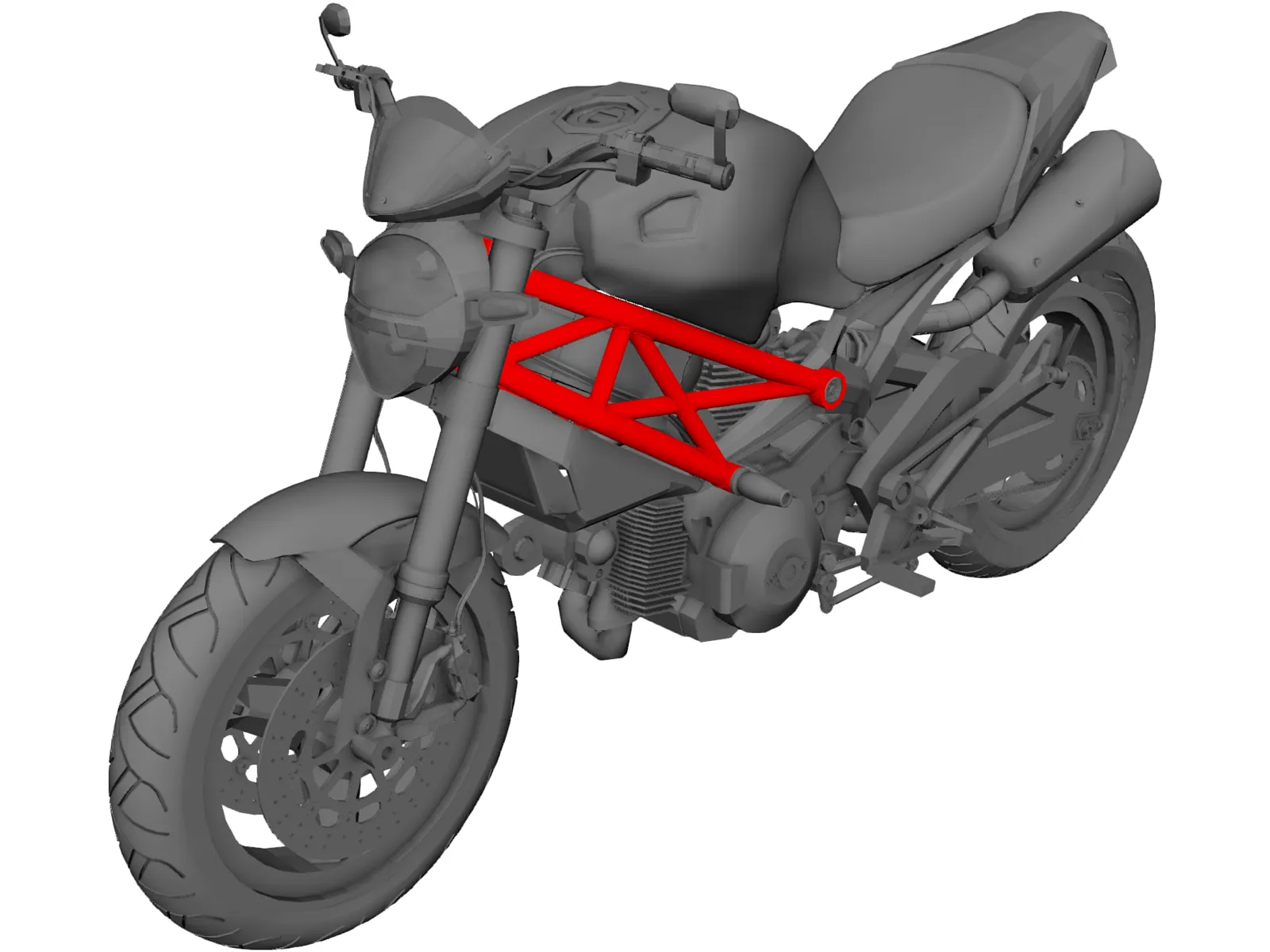 Ducati Monster 696 (2008) 3D Model