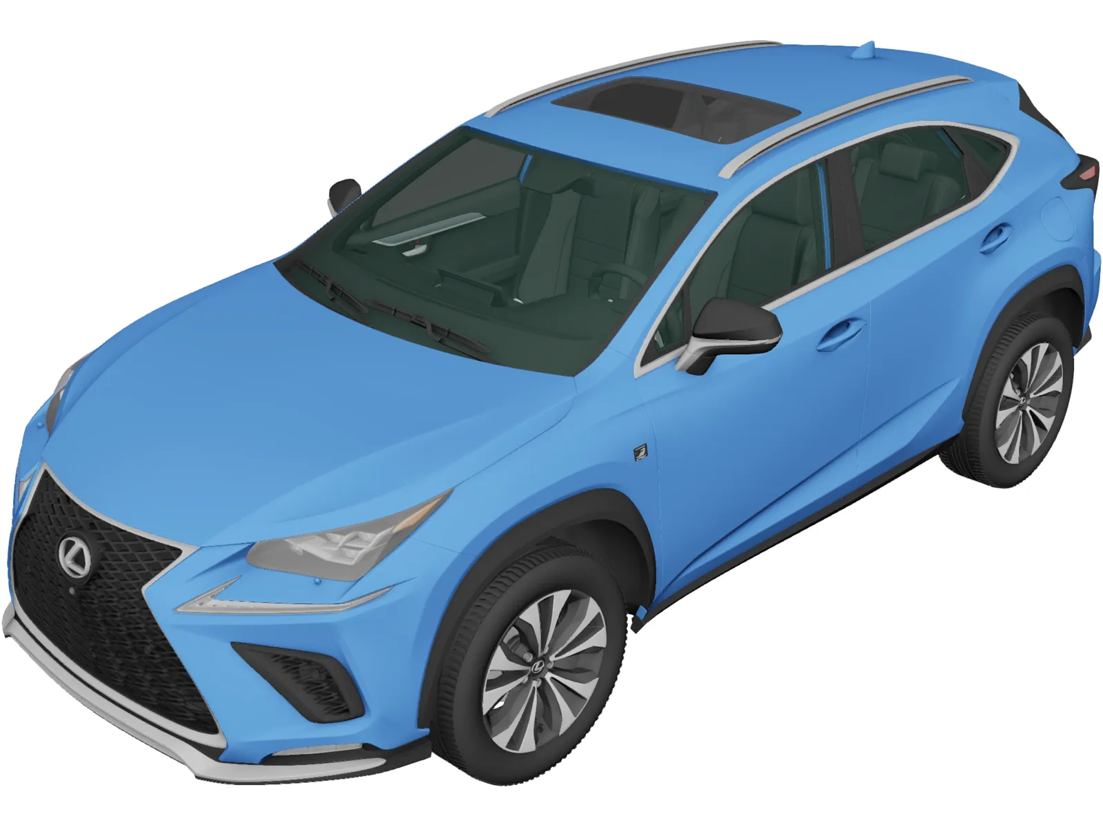 Lexus NX F-Sport (2017) 3D Model