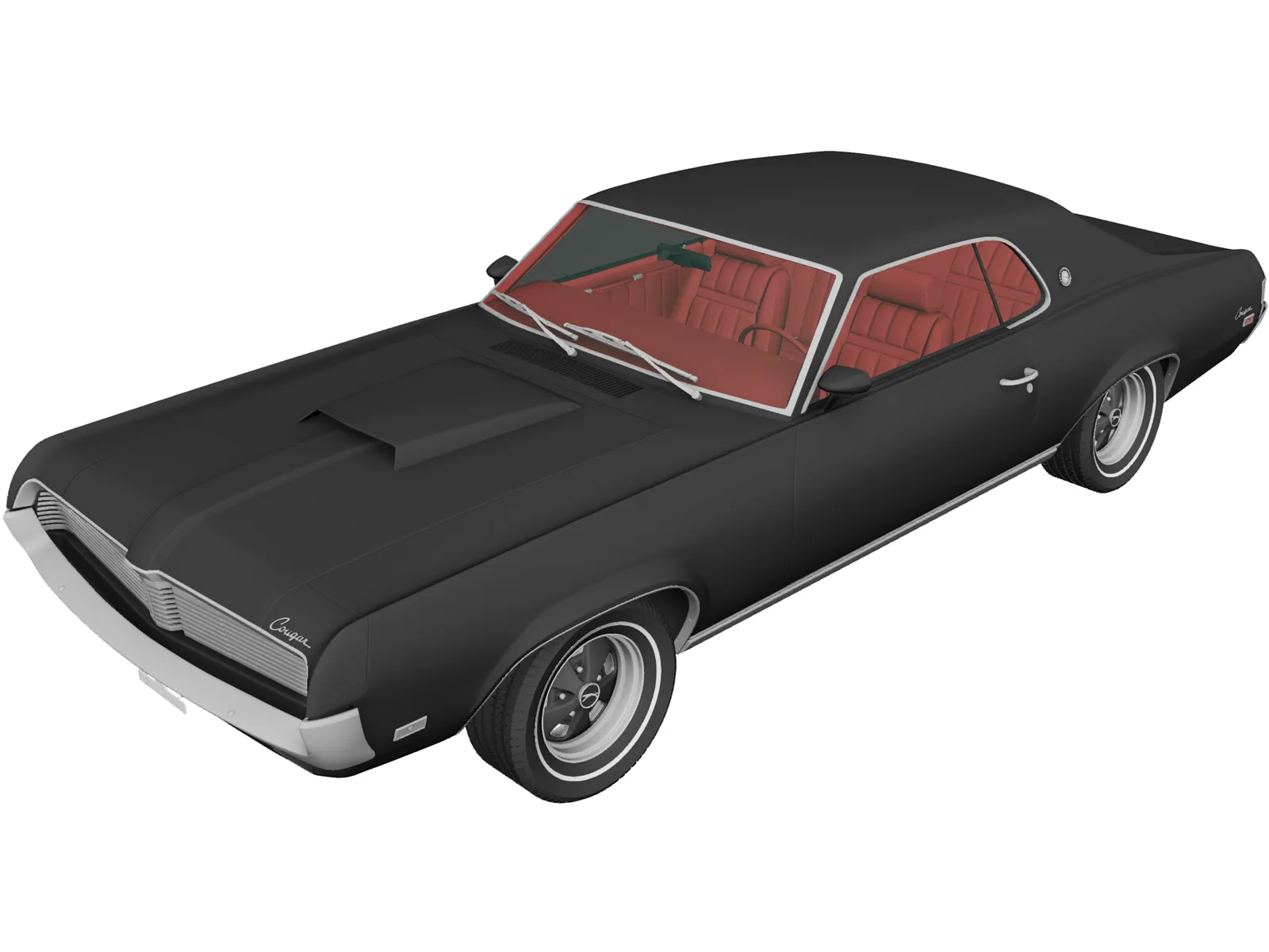 Mercury Cougar XR-7 (1969) 3D Model