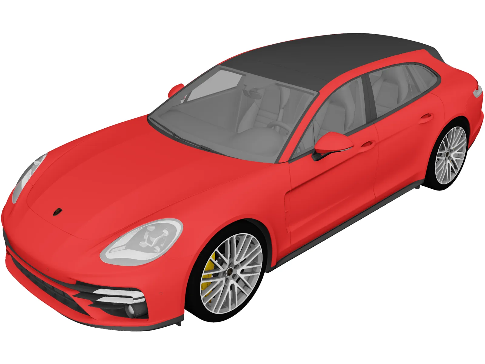 Porsche Panamera Turbo S Sport Turismo (2021) 3D Model