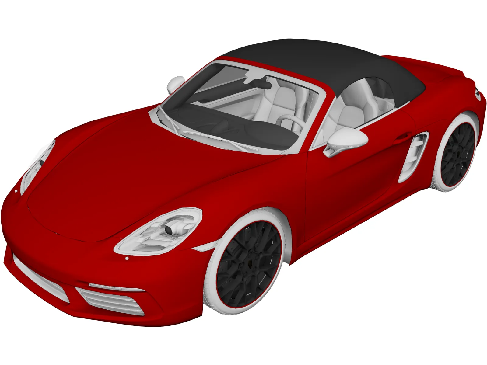 Porsche 718 Boxster S (2017) 3D Model