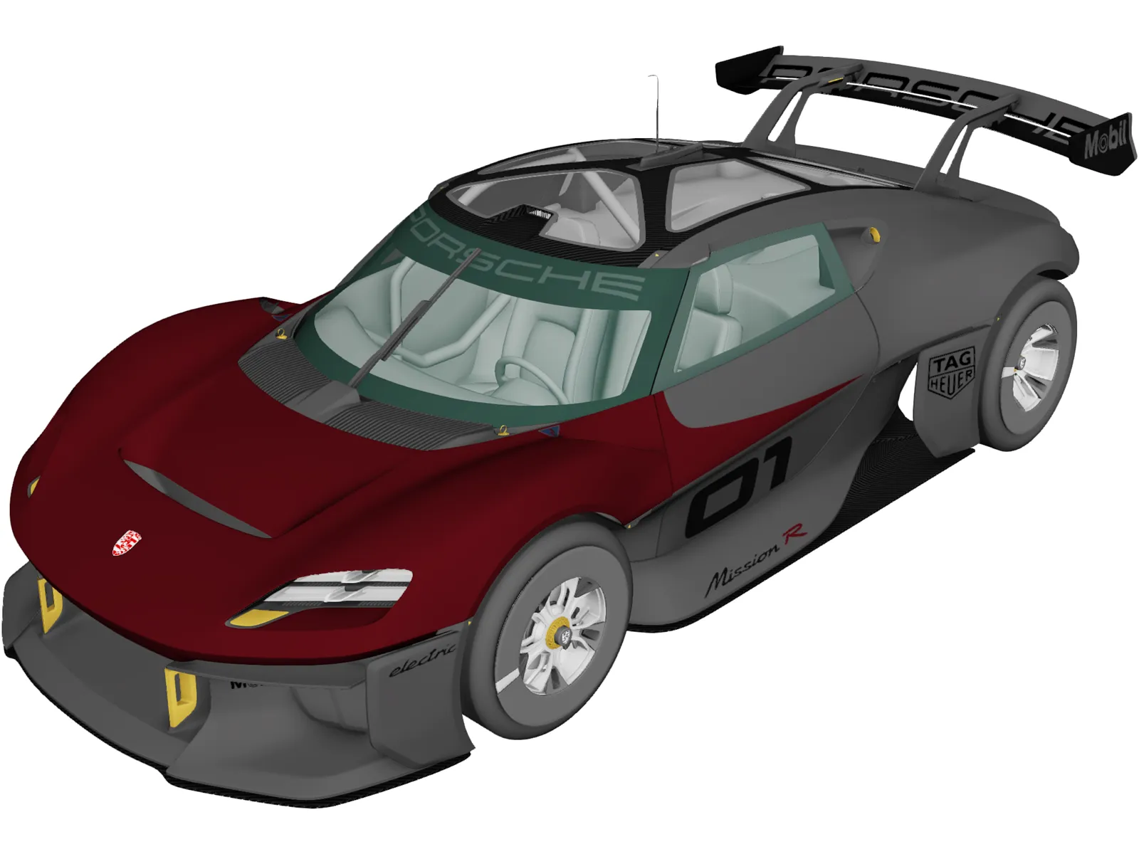 Porsche Mission R Concept (2021) 3D Model