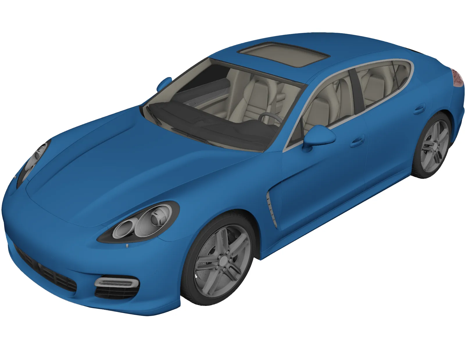 Porsche Panamera Turbo (2009) 3D Model