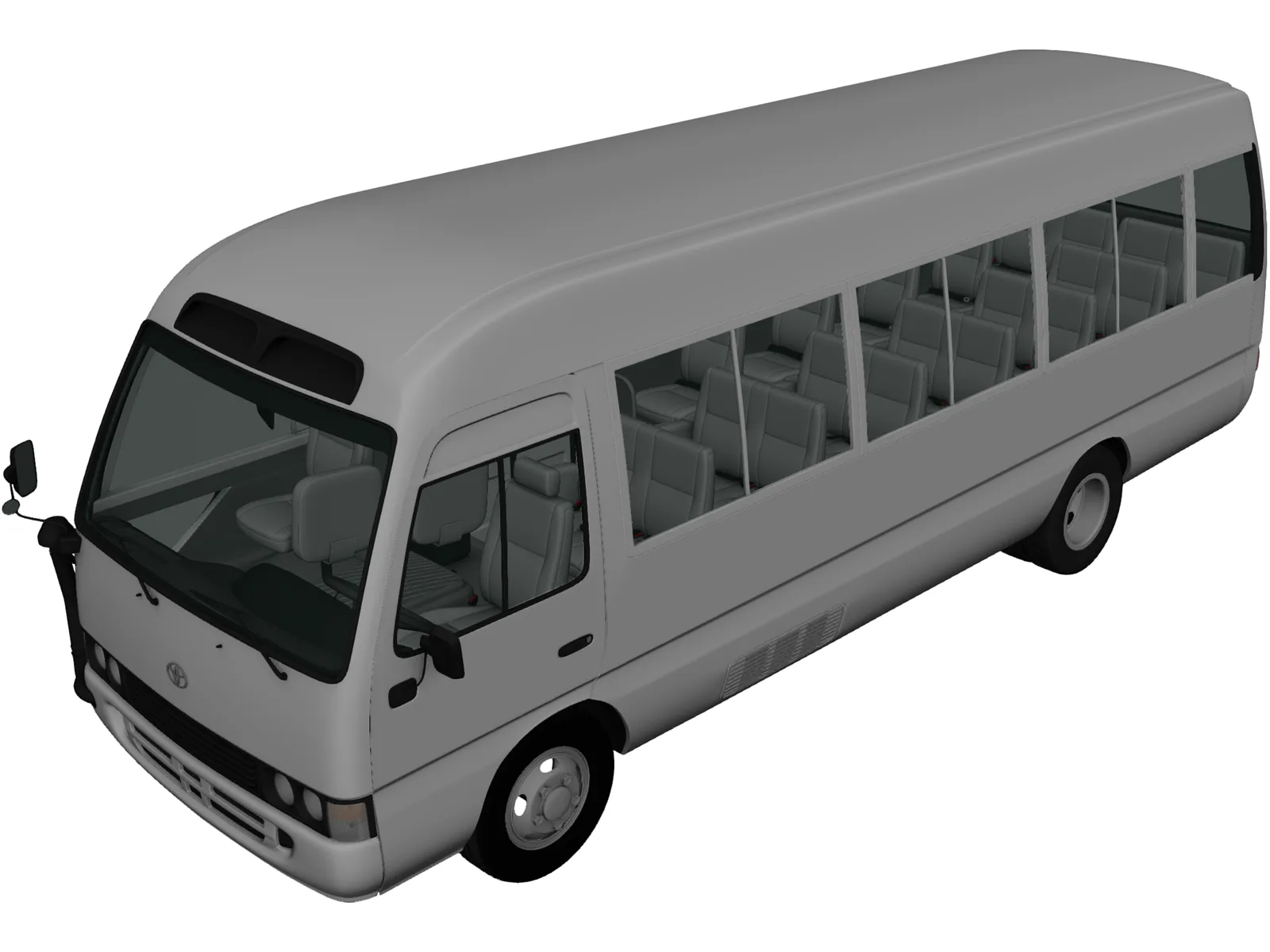 Toyota Coaster (2014) 3D Model