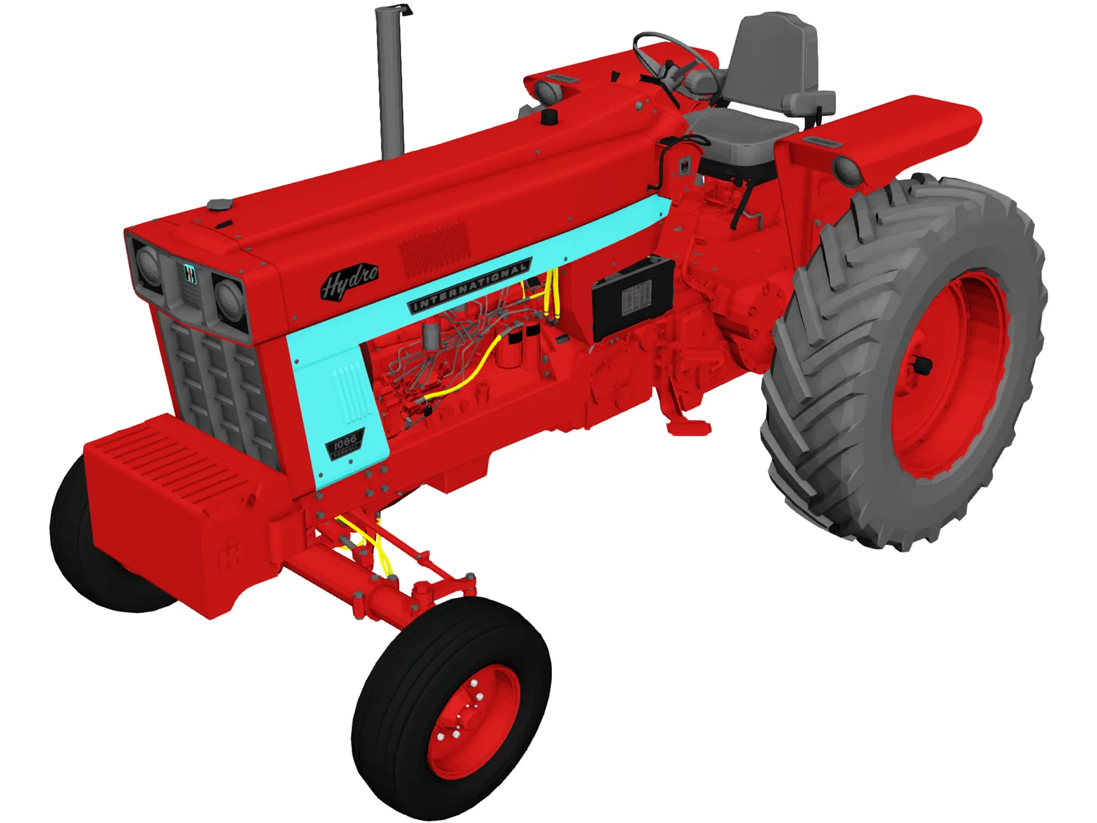 Case IH Farmall 1066 Hydro 3D Model