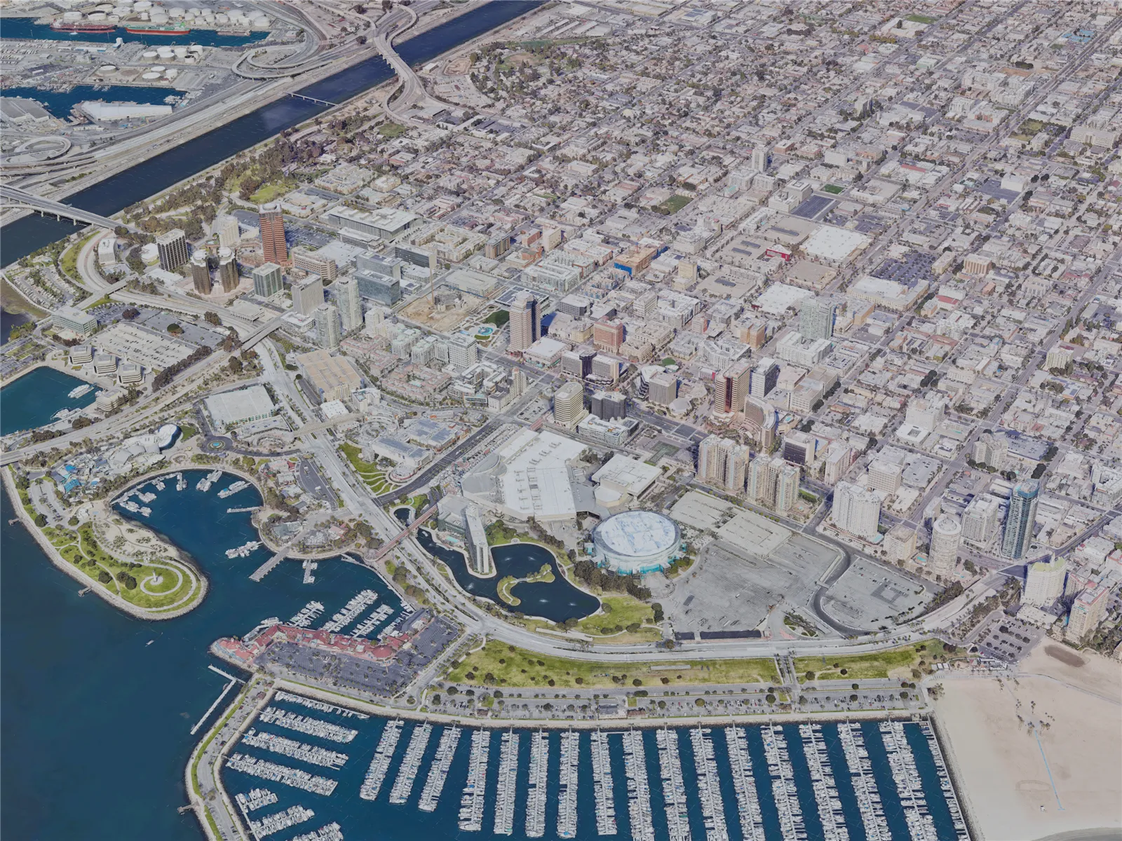 Long Beach City, USA (2024) 3D Model