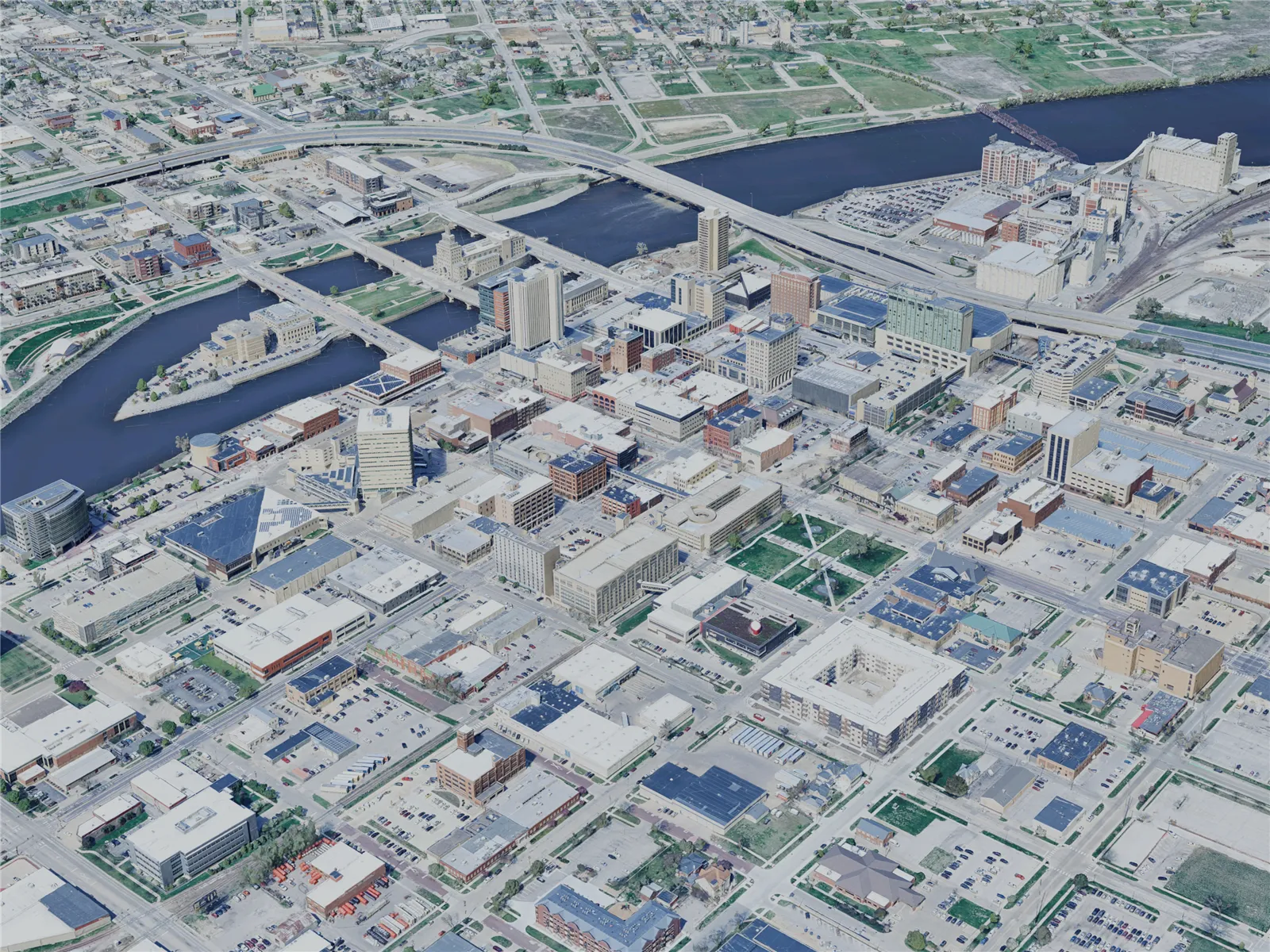 Cedar Rapids City, USA (2024) 3D Model