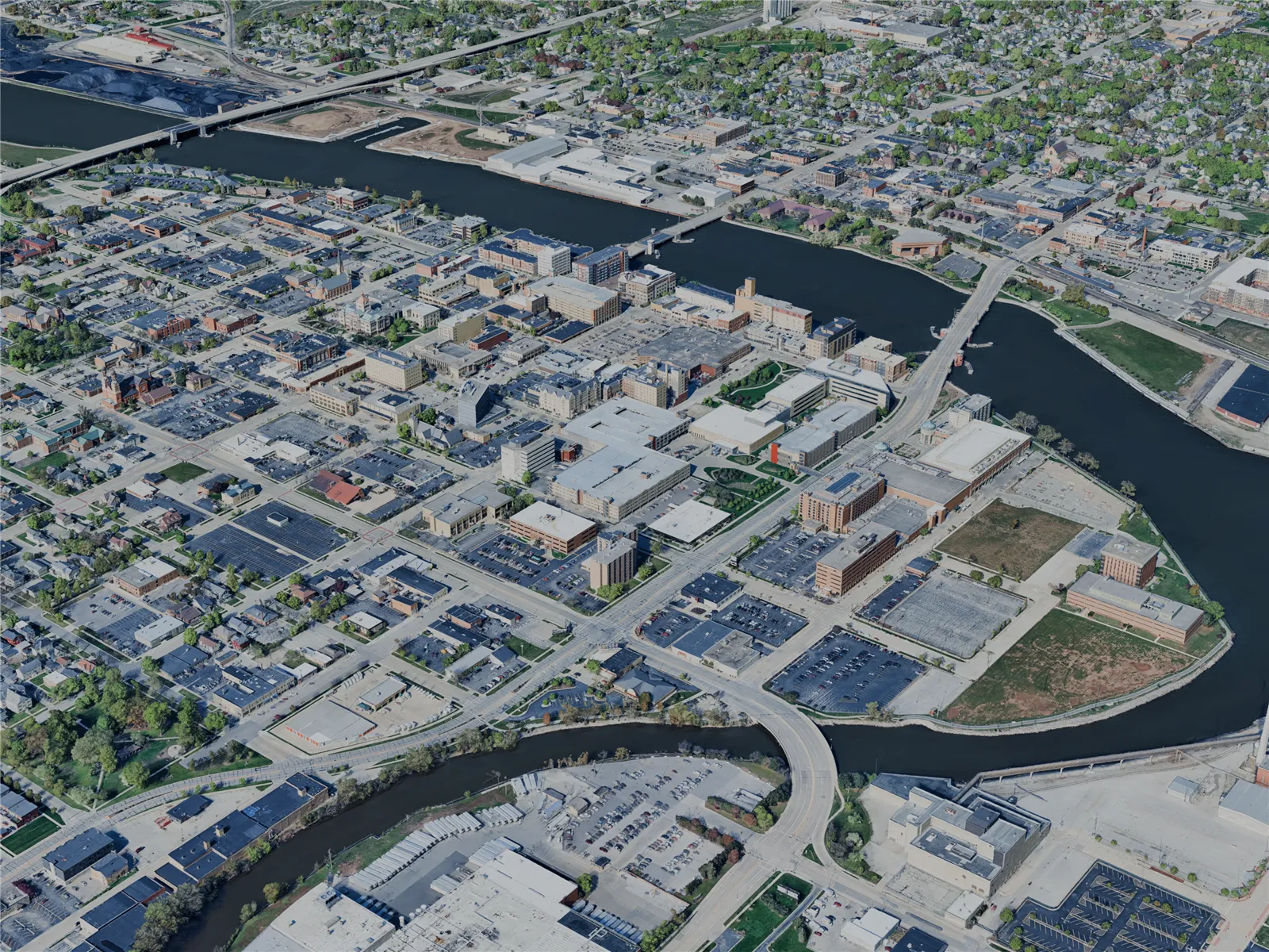 Green Bay City, WI, USA (2024) 3D Model