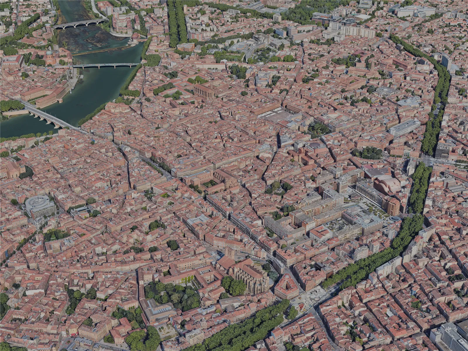 Toulouse City, France (2023) 3D Model