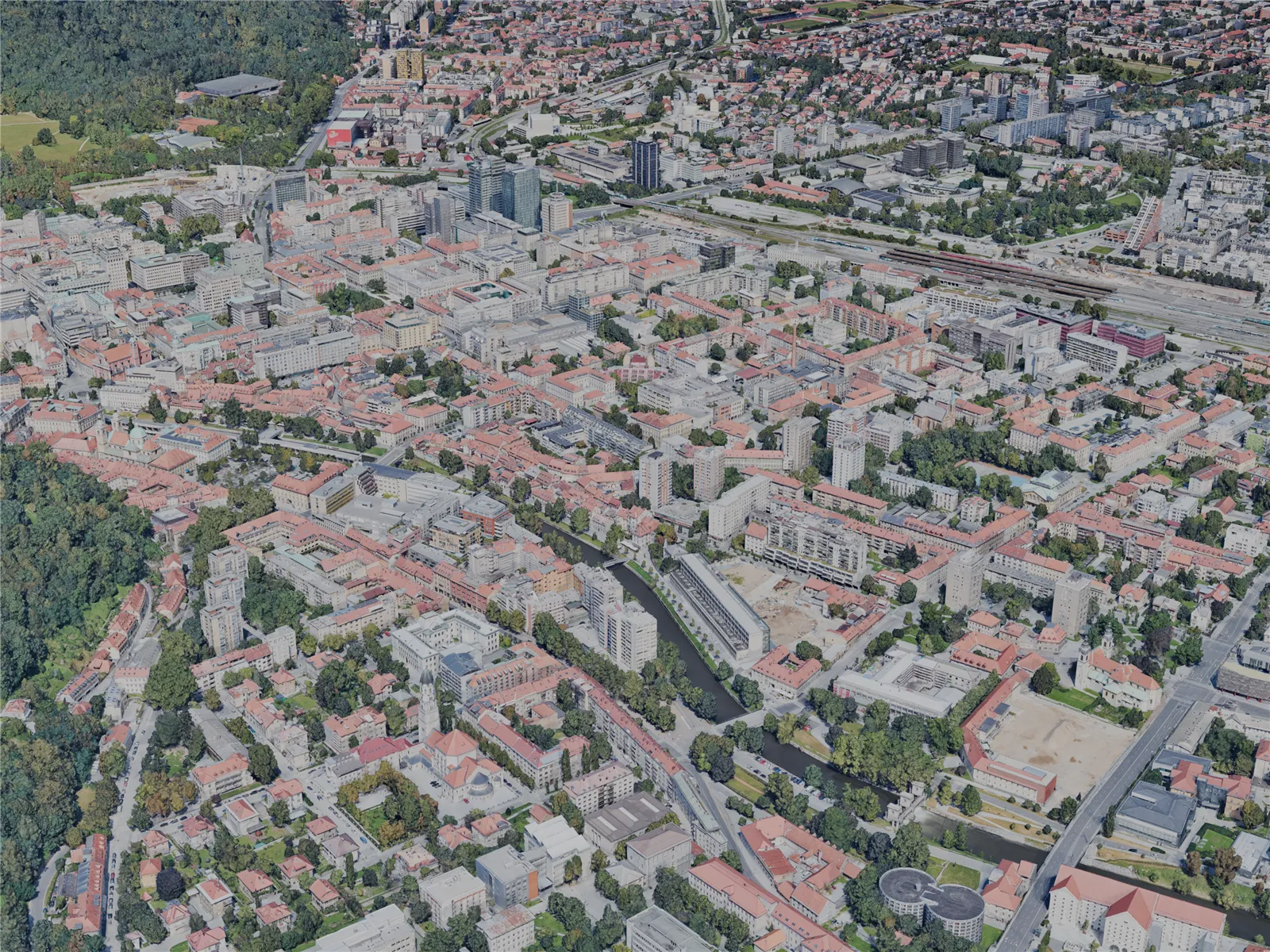 Ljubljana City, Slovenia (2023) 3D Model