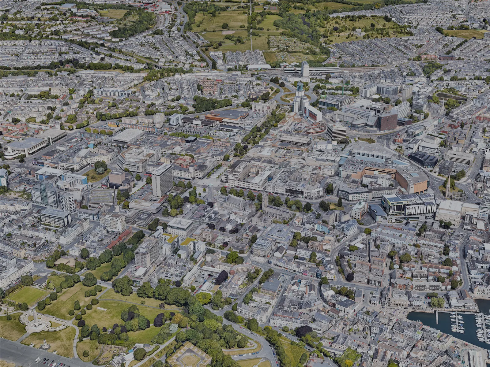 Plymouth City, UK (2022) 3D Model