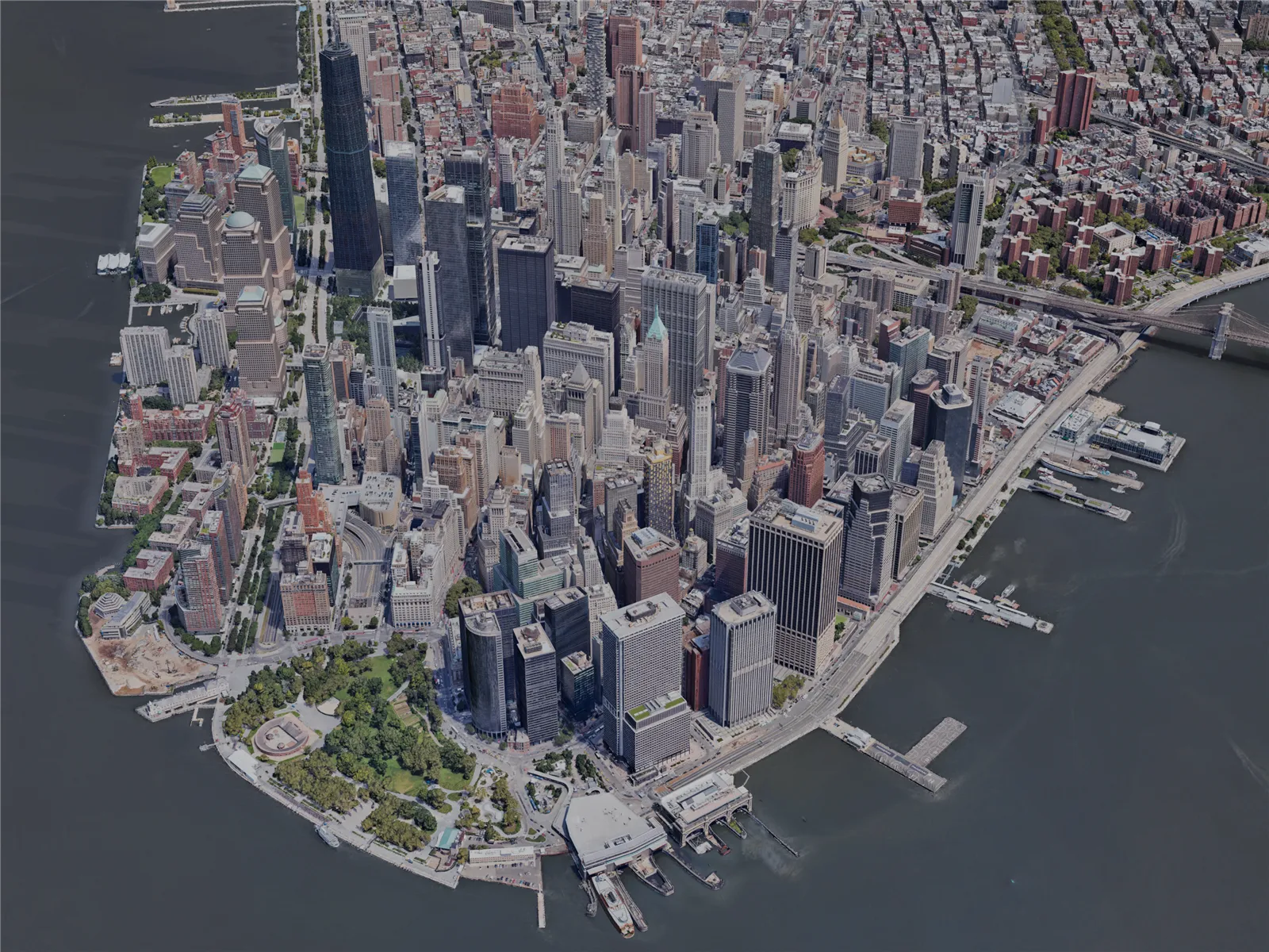 New York City, Lower Manhattan, USA (2023) 3D Model