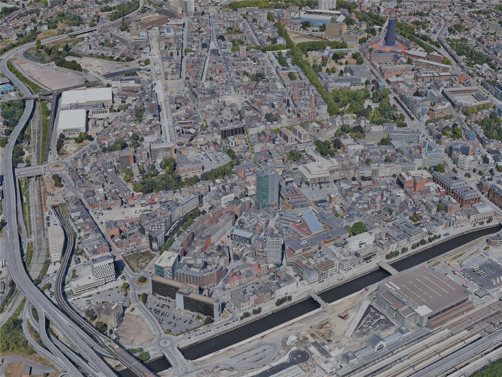 Charleroi City, Belgium (2022) 3D Model