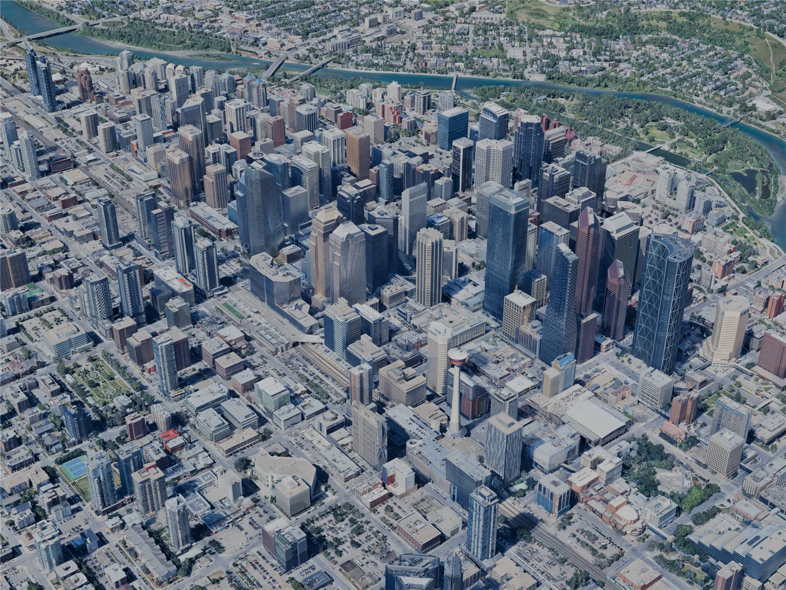 Calgary City, AB, Canada (2024) 3D Model