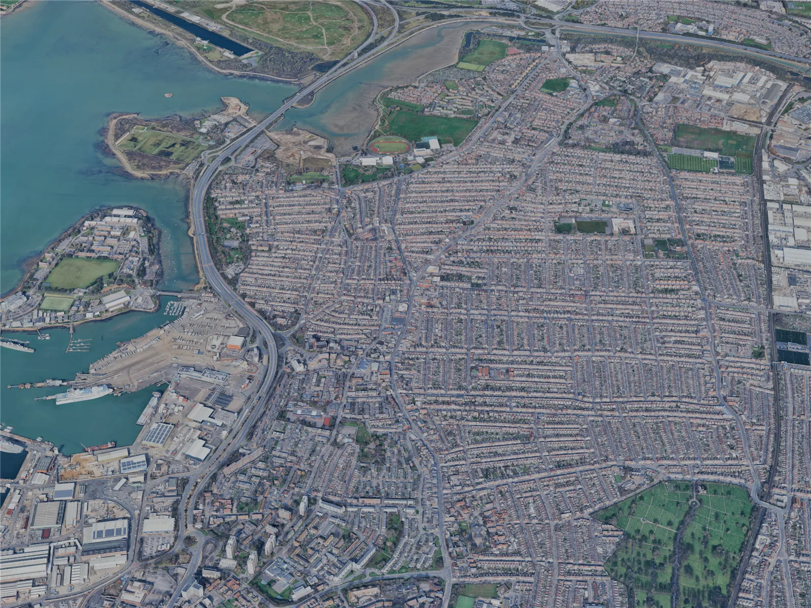 Portsmouth City, UK (2024) 3D Model