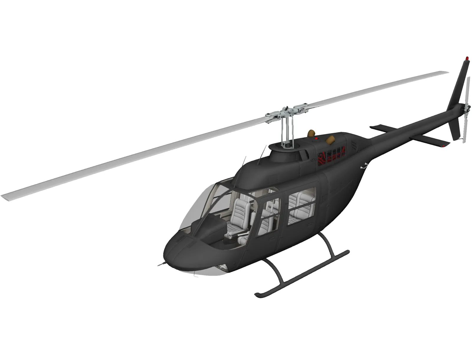 Bell 206B JetRanger III Citycopter 3D Model