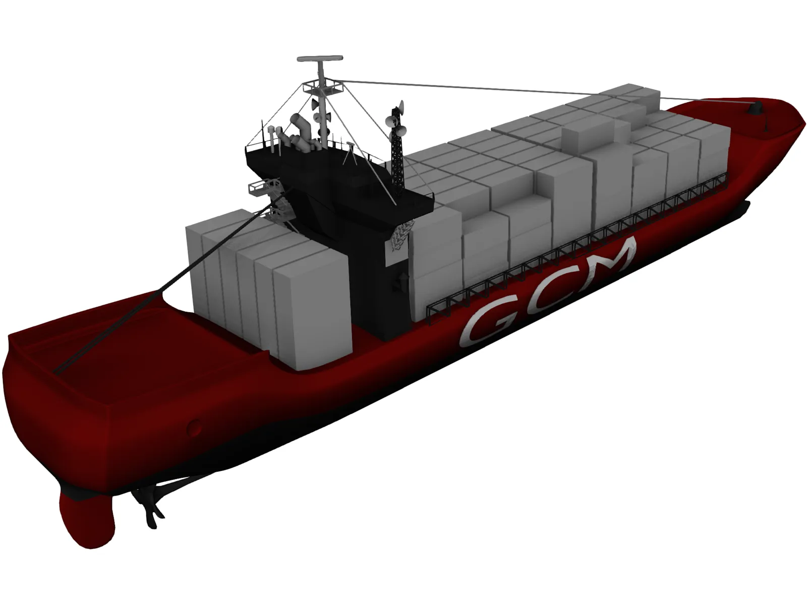 Cargo Ship 3D Model
